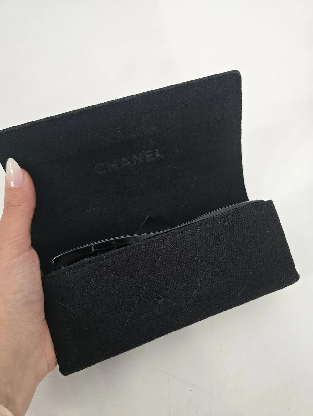 Chanel Black Acetate Rectangle Women's Sunglasses 5559 c.622/S4 Spellout Logo